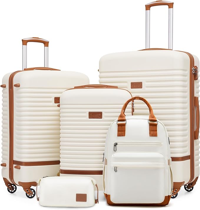 Coolife Set de 3 Valise Rigide Ensemble de Bagages à 4 roulettes Rigide e Ultra Léger Valise