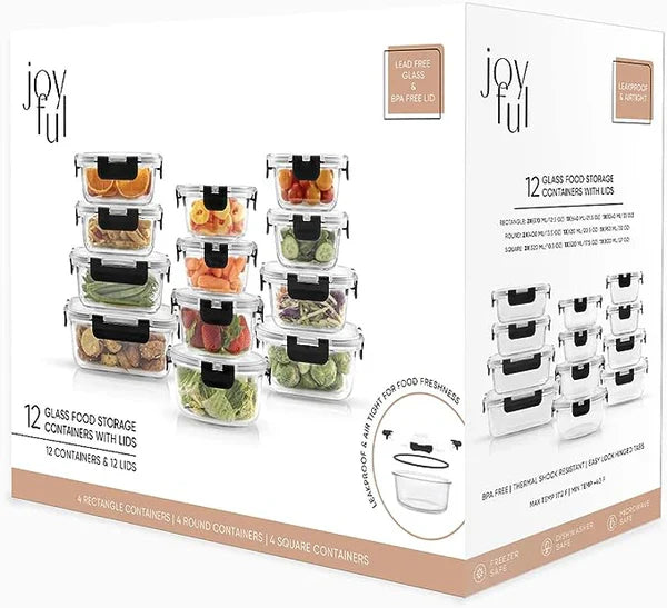 JOYFUL CONSERVATION ALIMENTAIRE RÉCIPIENT LOT DE 12